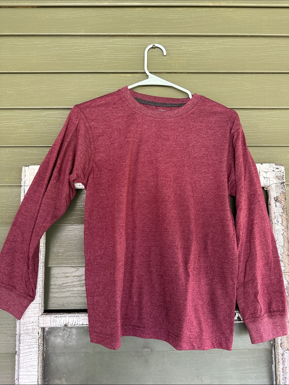 Architect Boys' Long Sleeve Tee in Maroon
